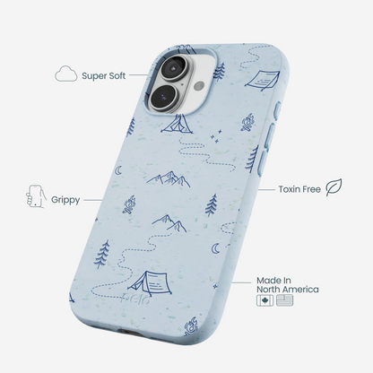 Powder Blue Camp Nights iPhone 17 Case