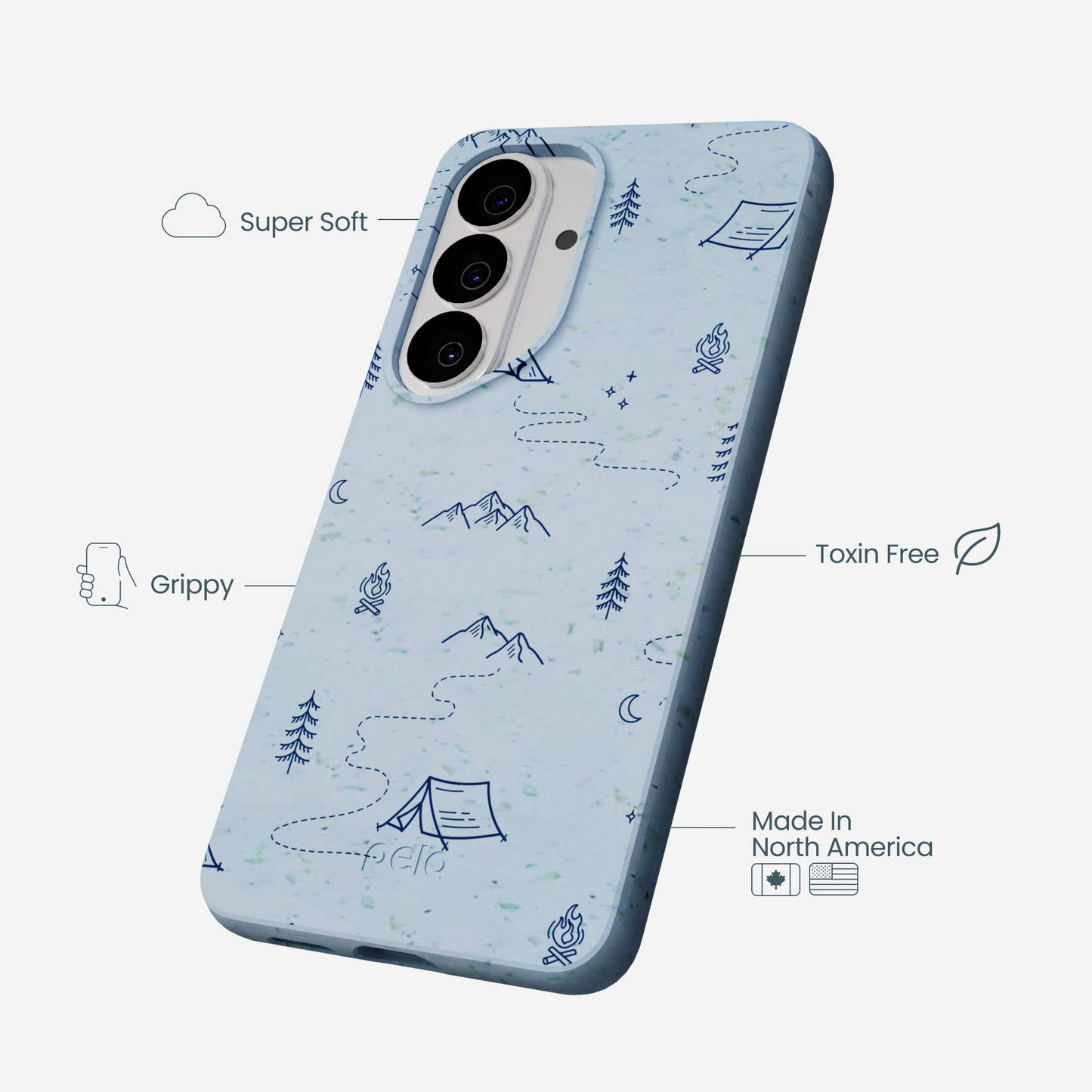 Powder Blue Camp Nights Samsung Galaxy S26 Case