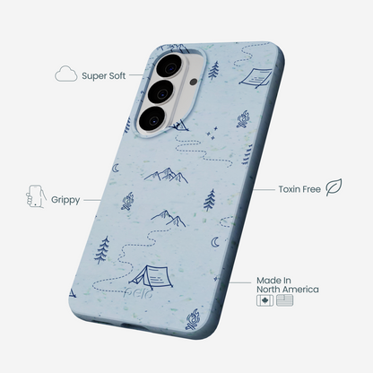 Powder Blue Camp Nights Samsung Galaxy S26 Case