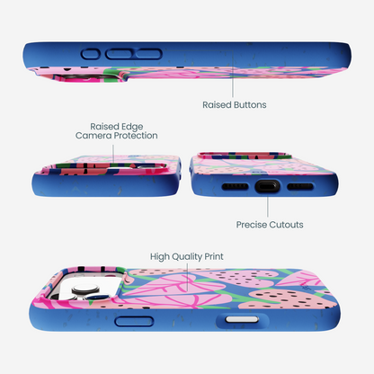 Electric Blue Candy Bloom iPhone 17 Pro Max Case