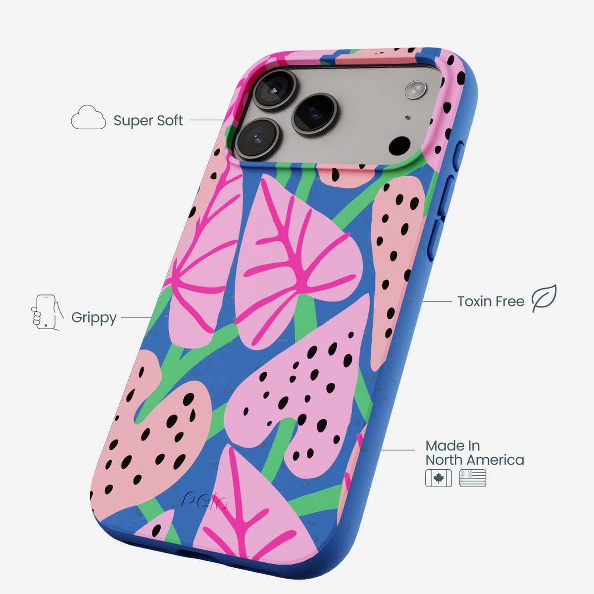 Electric Blue Candy Bloom iPhone 17 Pro Max Case