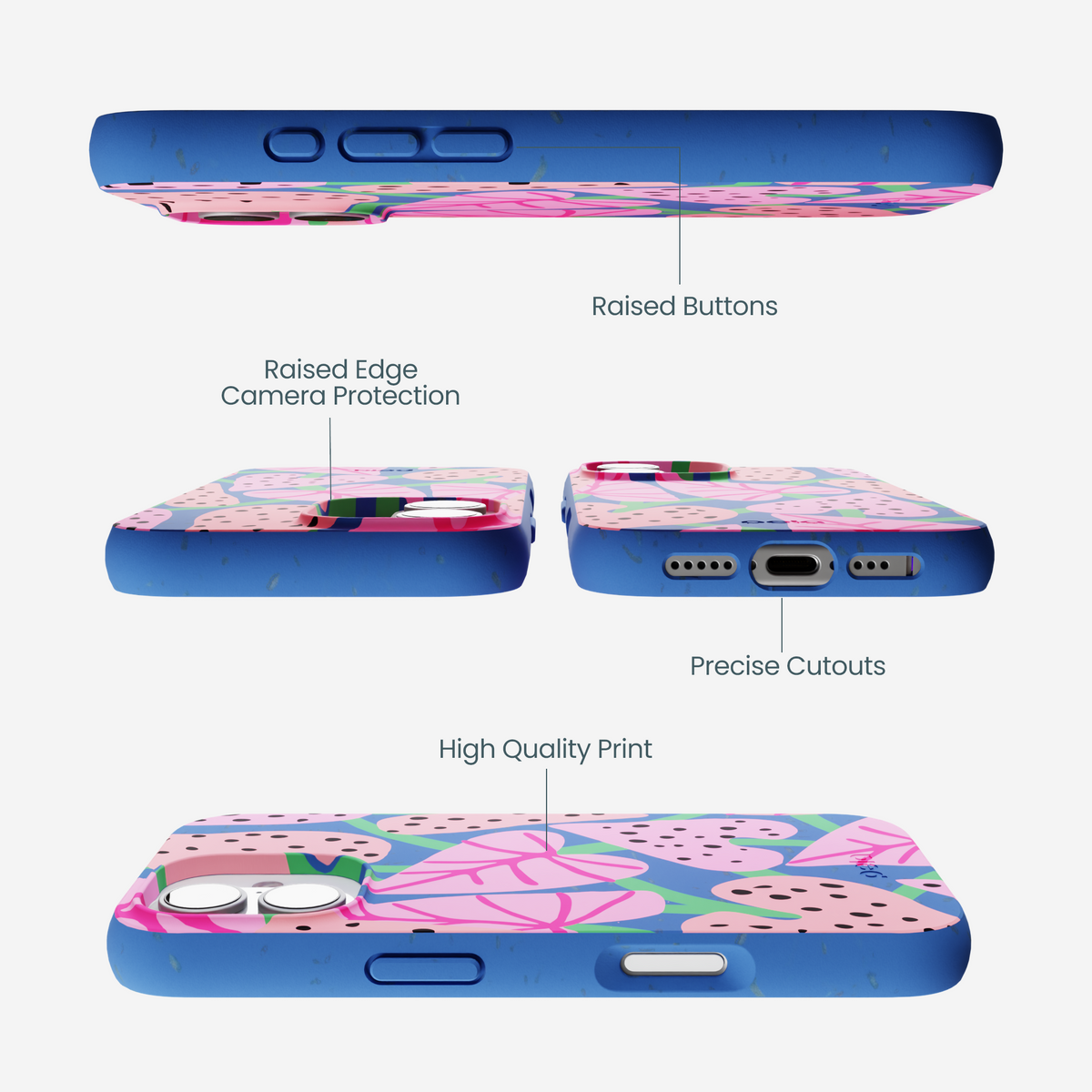 Electric Blue Candy Bloom iPhone 17 Case