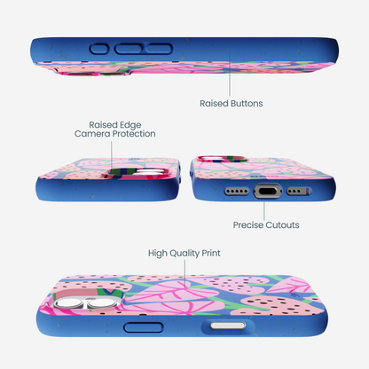 Electric Blue Candy Bloom iPhone 17 Case