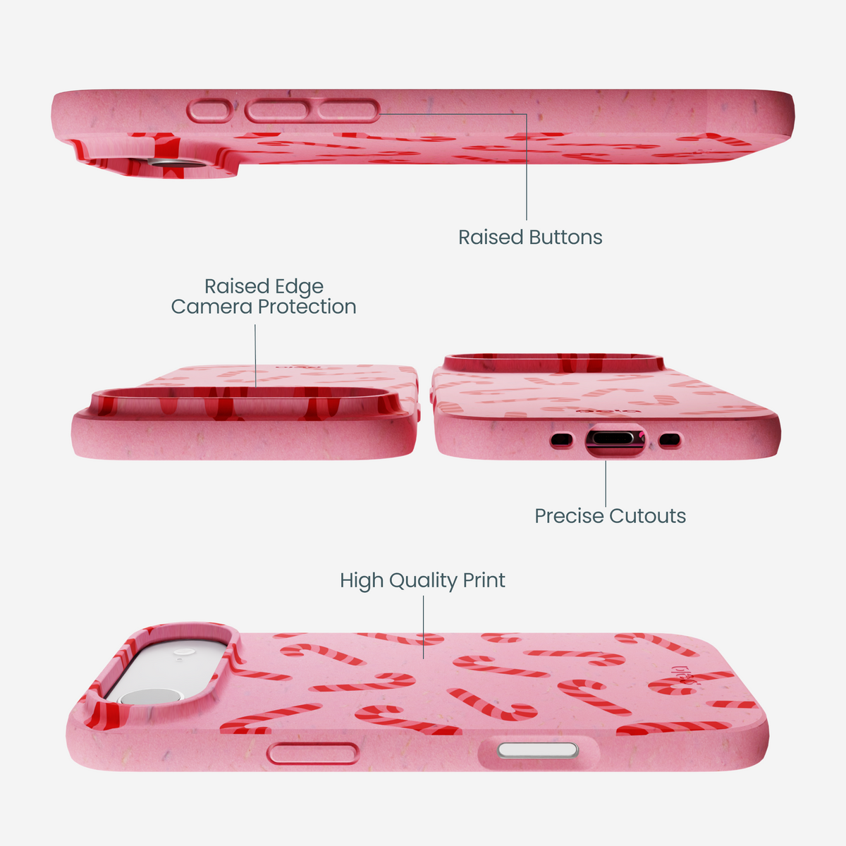Bubblegum Pink Candy Cane Chaos iPhone Air Case