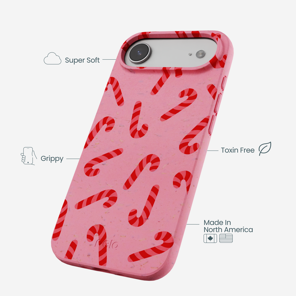 Bubblegum Pink Candy Cane Chaos iPhone Air Case