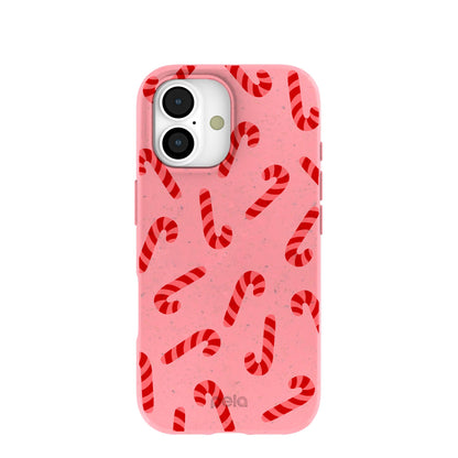 Bubblegum Pink Candy Cane Chaos iPhone 17 Case