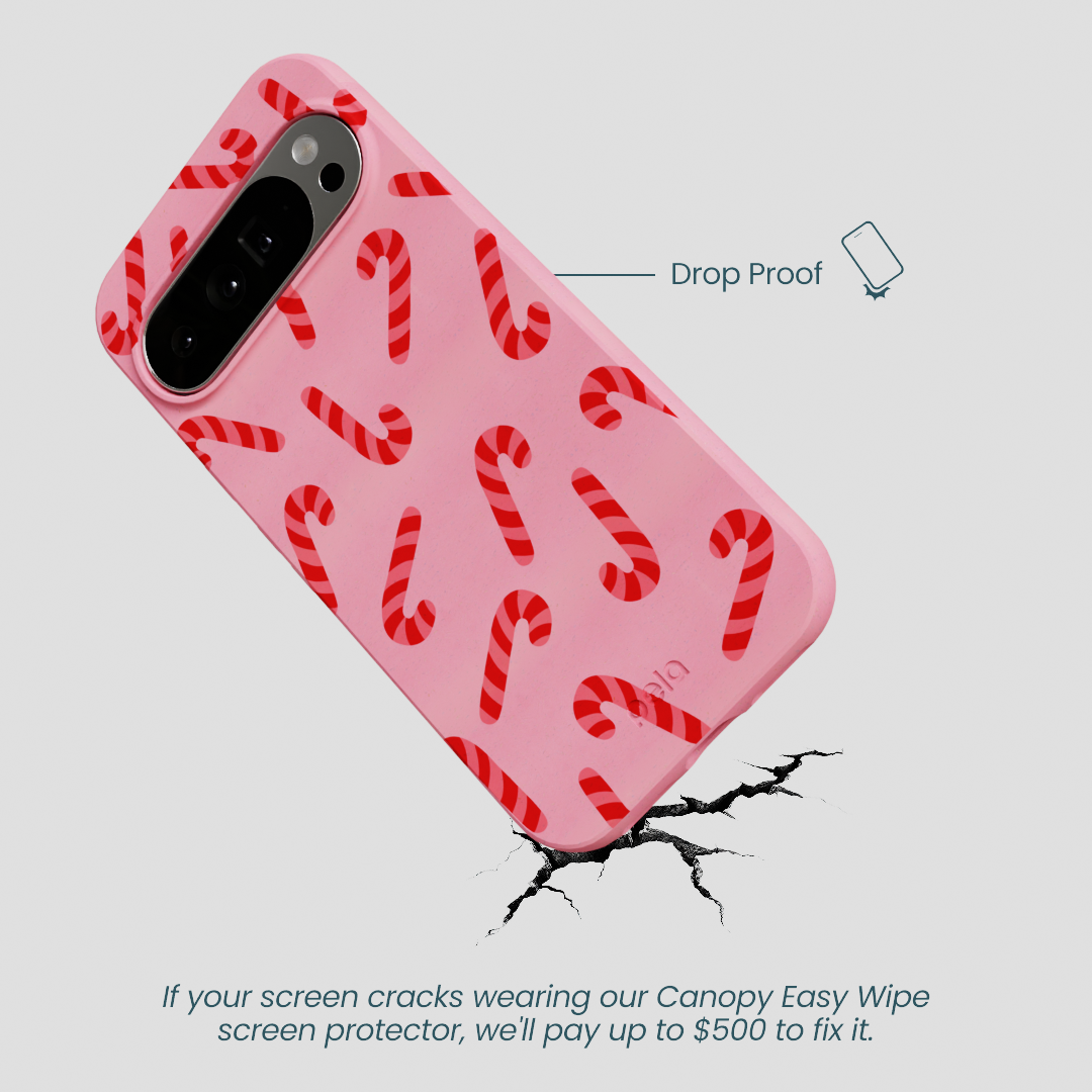 Bubblegum Pink Candy Cane Chaos Google Pixel 10 Pro XL Case