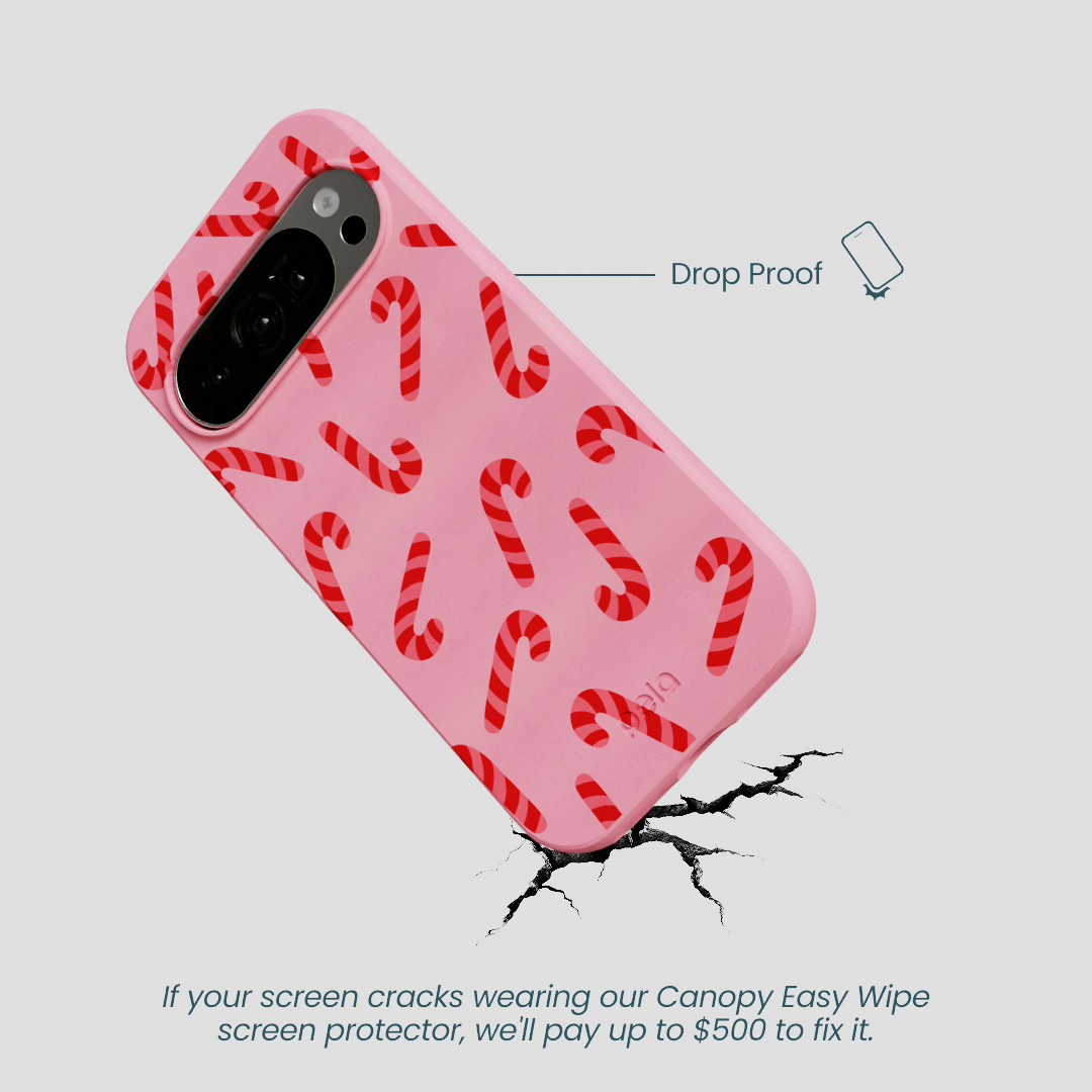 Bubblegum Pink Candy Cane Chaos Google Pixel 10/10 Pro Case