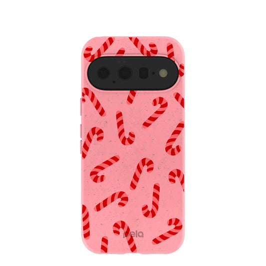 Bubblegum Pink Candy Cane Chaos Google Pixel 11 Case