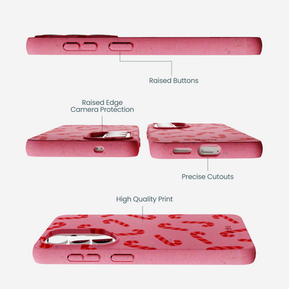 Bubblegum Pink Candy Cane Chaos Samsung Galaxy S26 Case