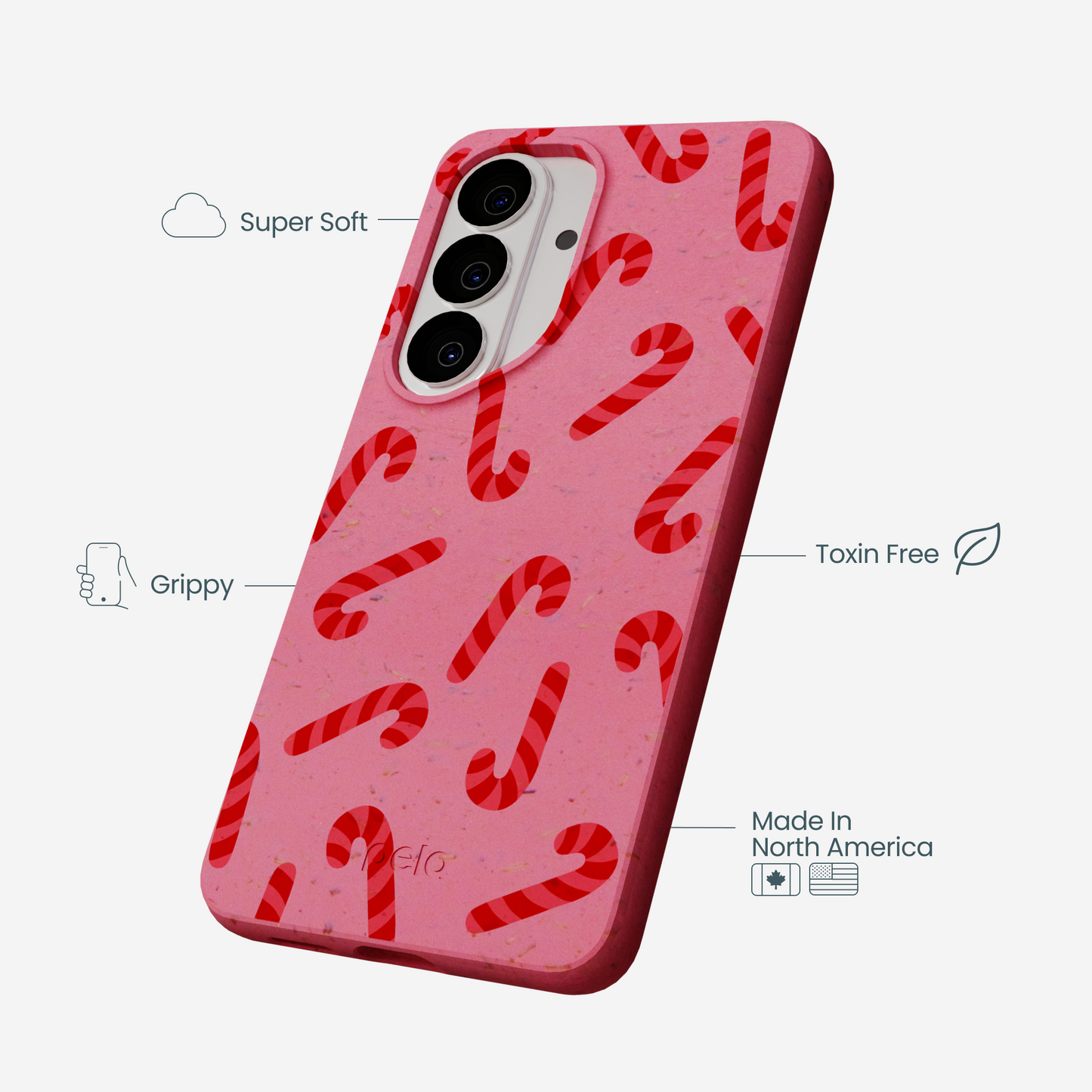 Bubblegum Pink Candy Cane Chaos Samsung Galaxy S26 Case