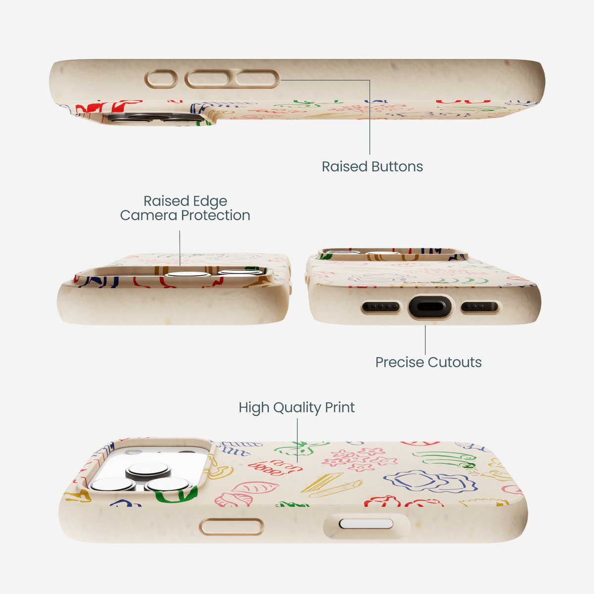 Seashell Carbs iPhone 17 Pro Case