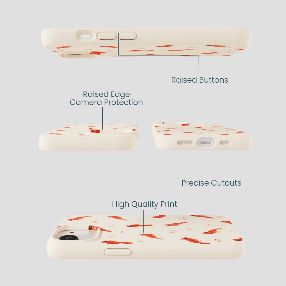 Seashell Cardinals iPhone 16e/17e Case