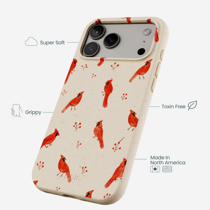 Seashell Cardinals iPhone 17 Pro Max Case