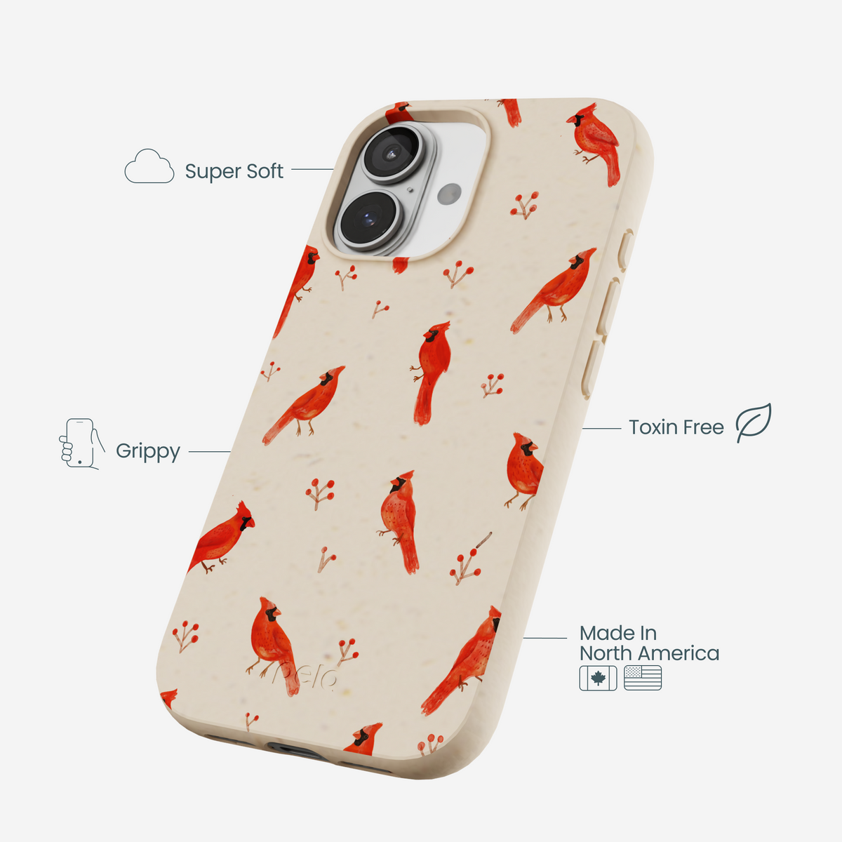 Seashell Cardinals iPhone 17 Case