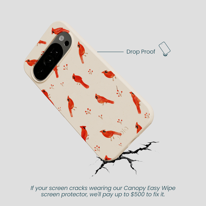 Seashell Cardinals Google Pixel 10/10 Pro Case