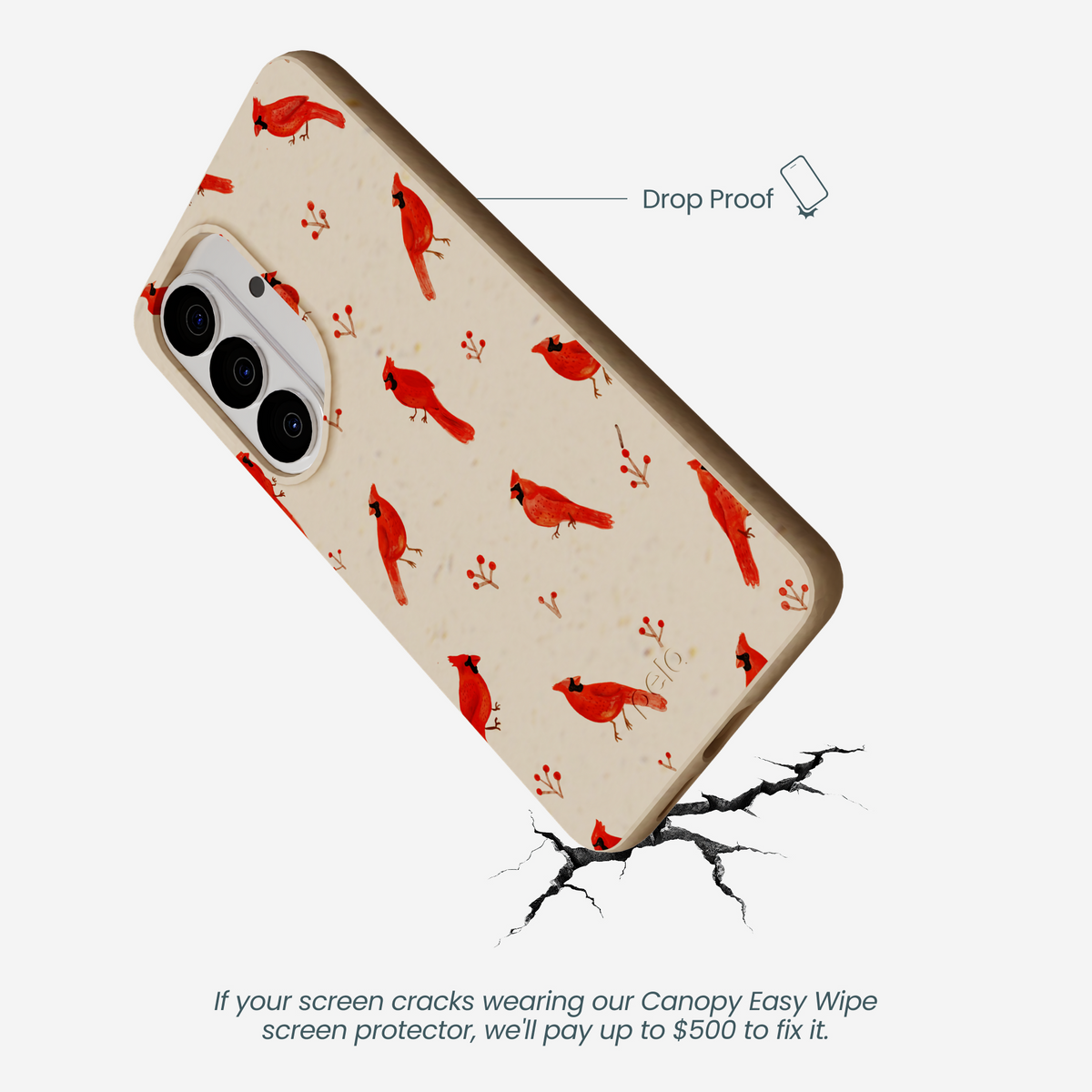 Seashell Cardinals Samsung Galaxy S26 Case