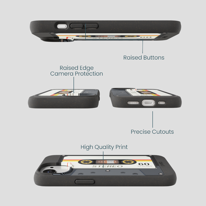 Black Cassette iPhone 16e/17e Case