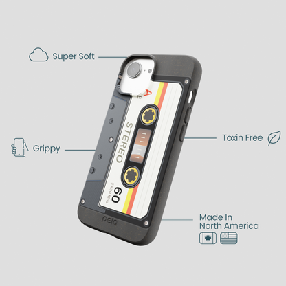 Black Cassette iPhone 16e/17e Case