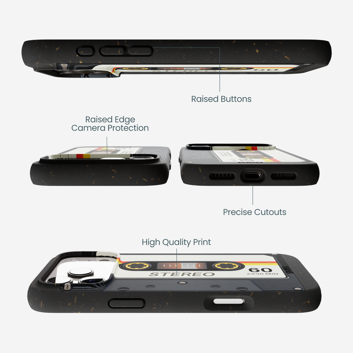 Black Cassette iPhone 17 Pro Max Case