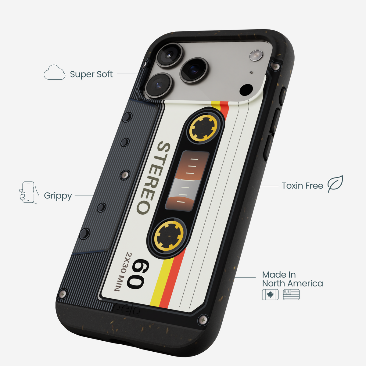 Black Cassette iPhone 17 Pro Max Case