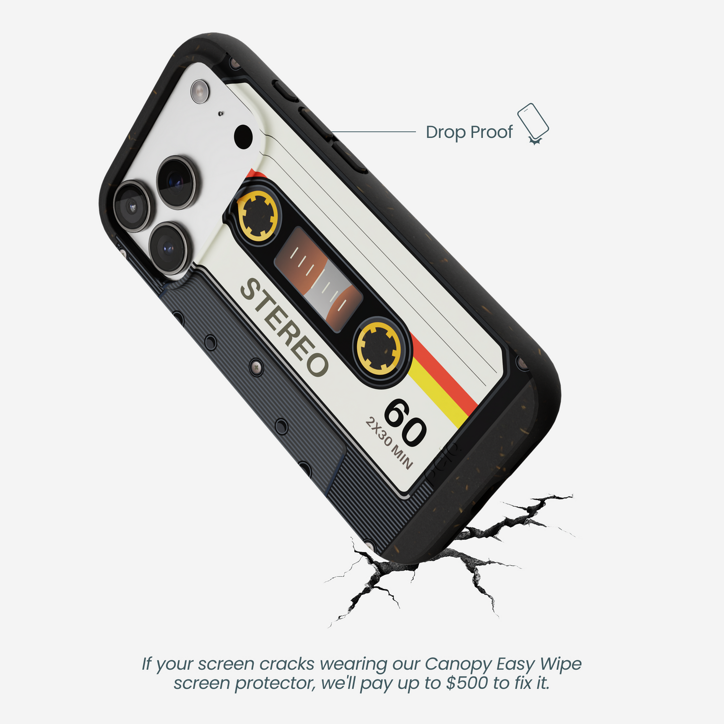 Black Cassette iPhone 17 Pro Case