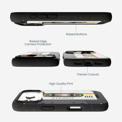 Black Cassette iPhone 17 Pro Case