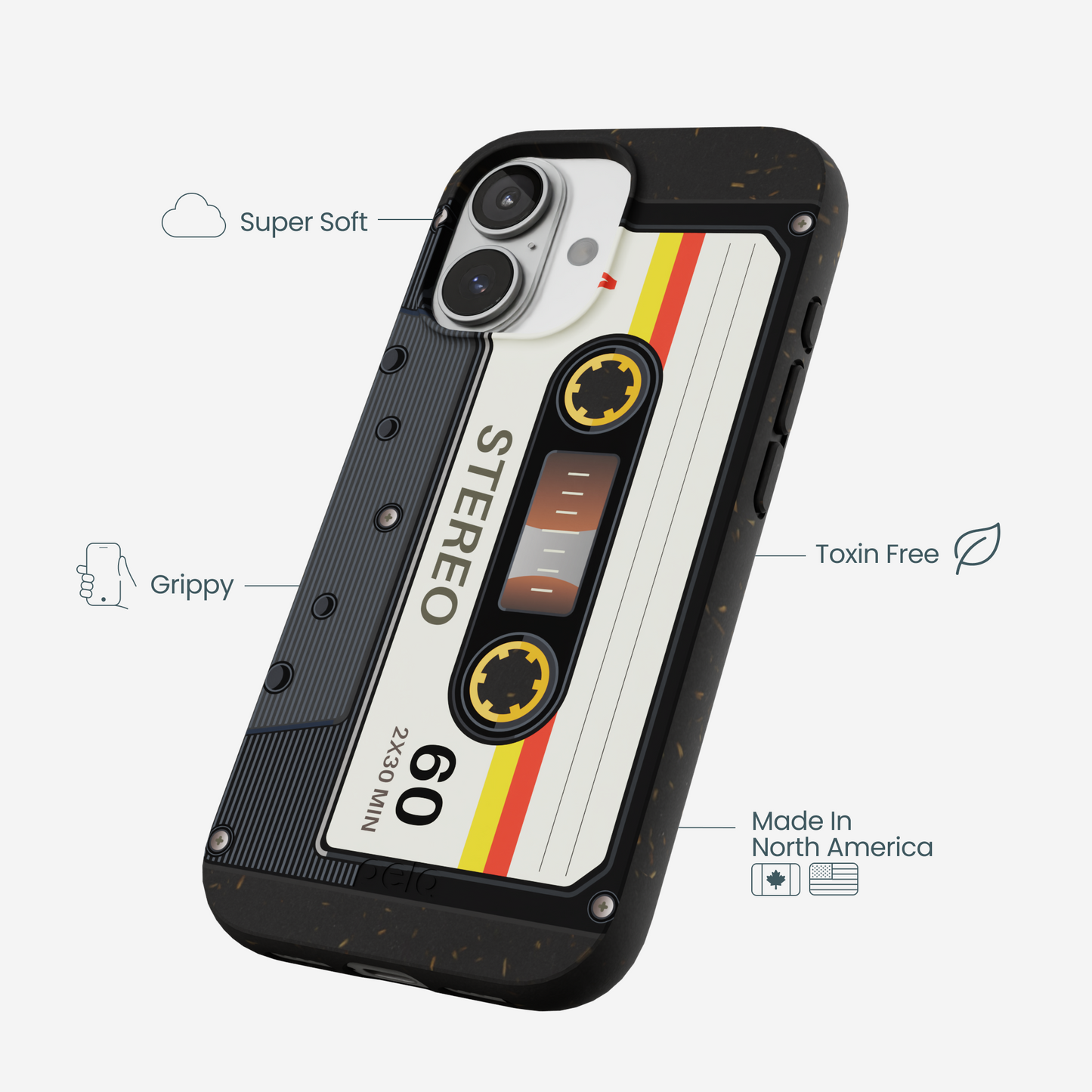 Black Cassette iPhone 17 Case