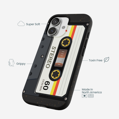 Black Cassette iPhone 17 Case