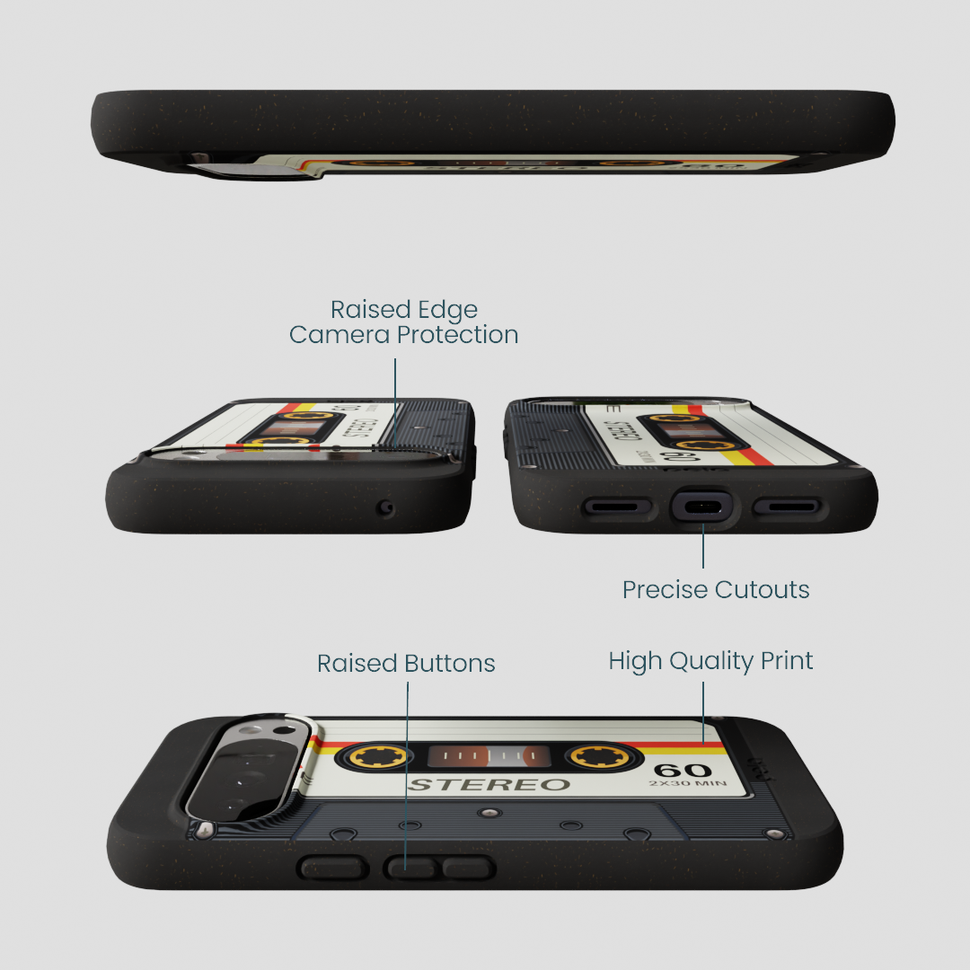 Black Cassette Google Pixel 10 Pro XL Case
