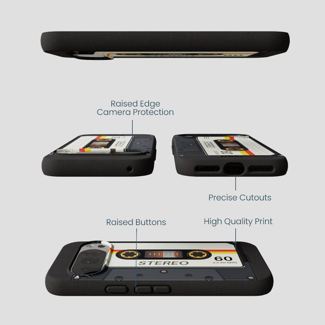 Black Cassette Google Pixel 10/10 Pro Case
