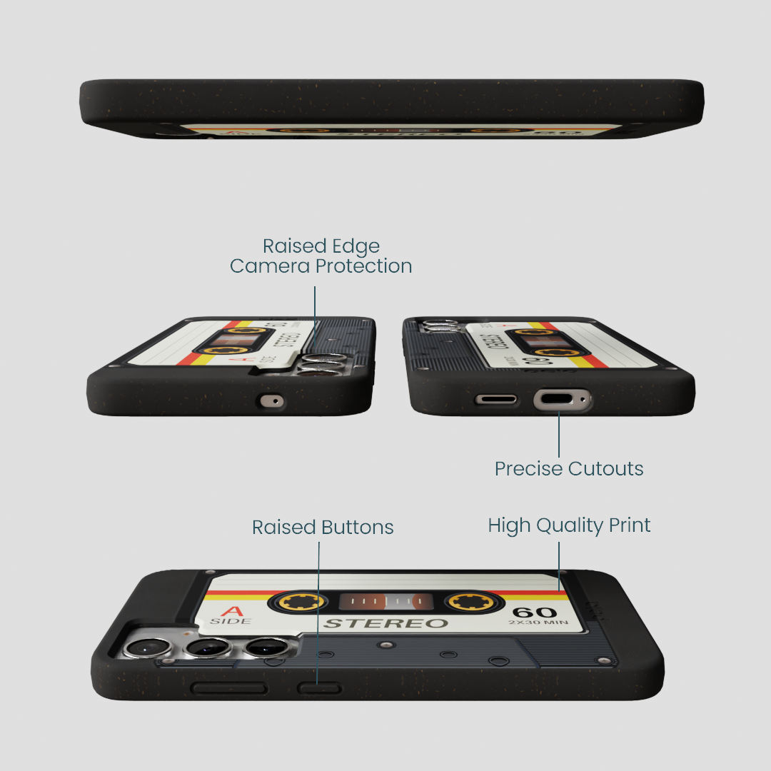 Black Cassette Samsung Galaxy S25+(Plus) Case