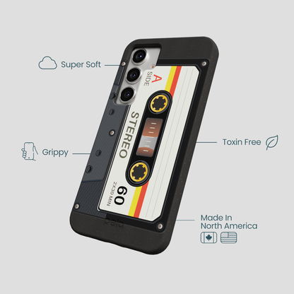 Black Cassette Samsung Galaxy S25 Case