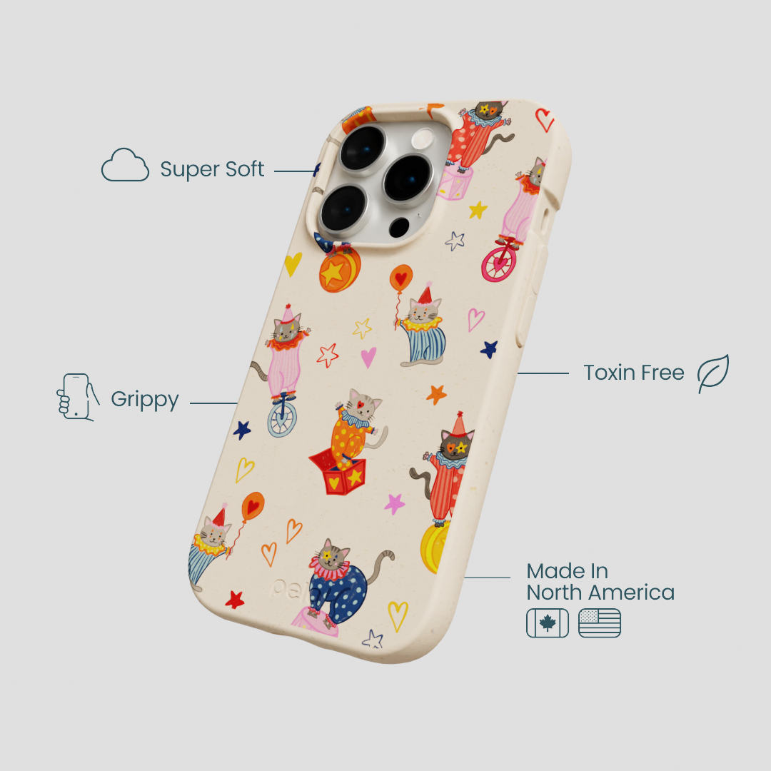 Seashell Cat Clowns iPhone 14 Pro Case