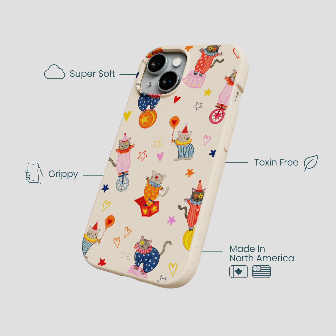 Seashell Cat Clowns iPhone 15 Case