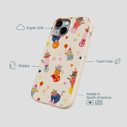 Seashell Cat Clowns iPhone 15 Case