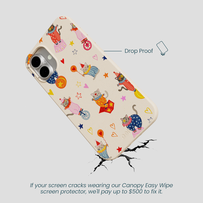 Seashell Cat Clowns iPhone 16 Plus Case