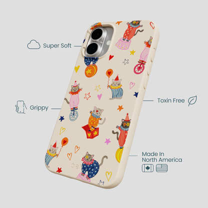 Seashell Cat Clowns iPhone 16 Plus Case