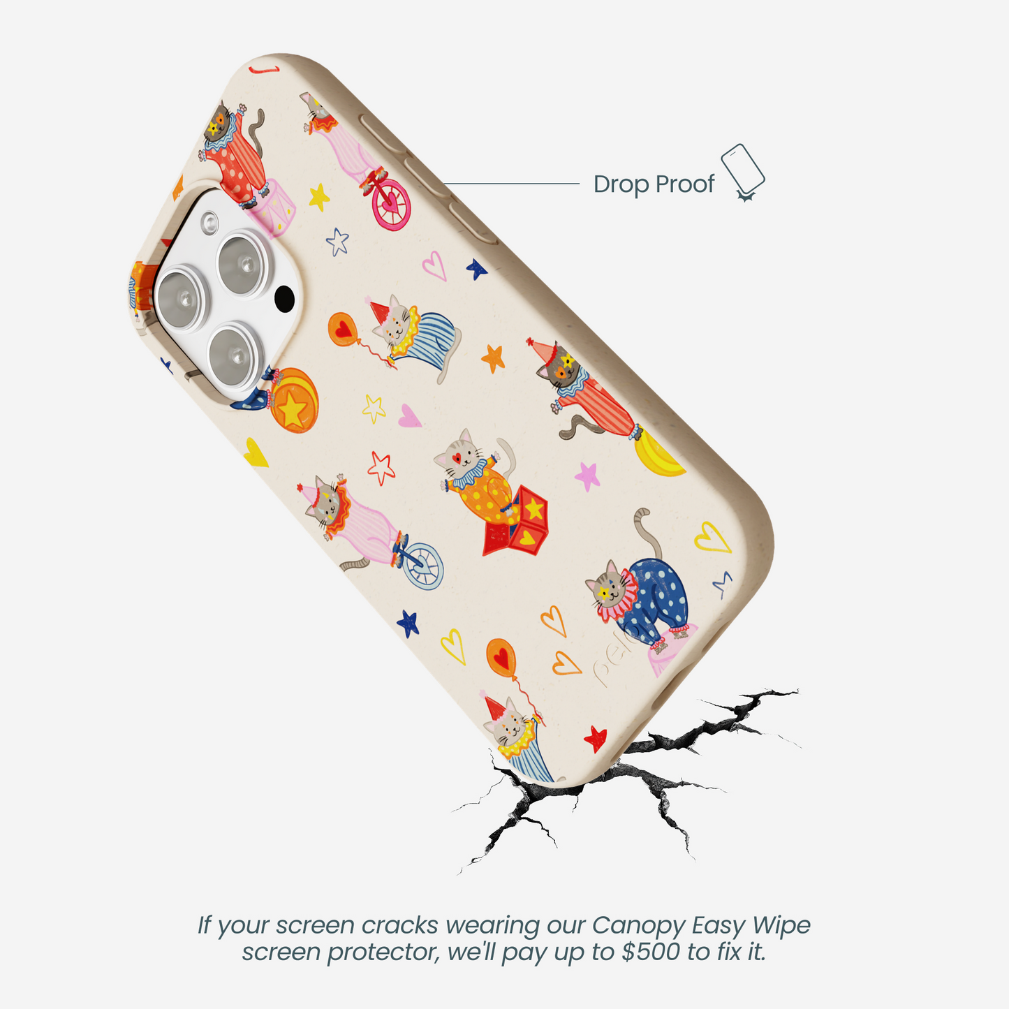 Seashell Cat Clowns iPhone 16 Pro Max Case