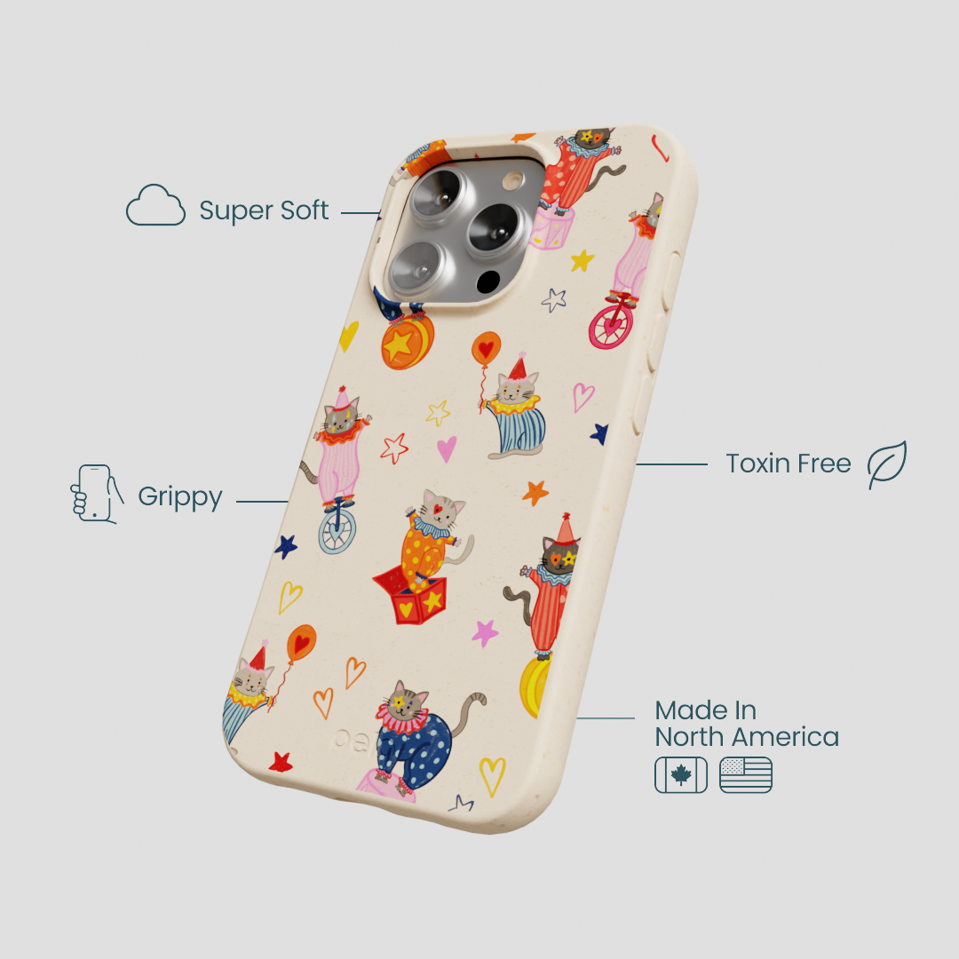 Seashell Cat Clowns iPhone 16 Pro Case