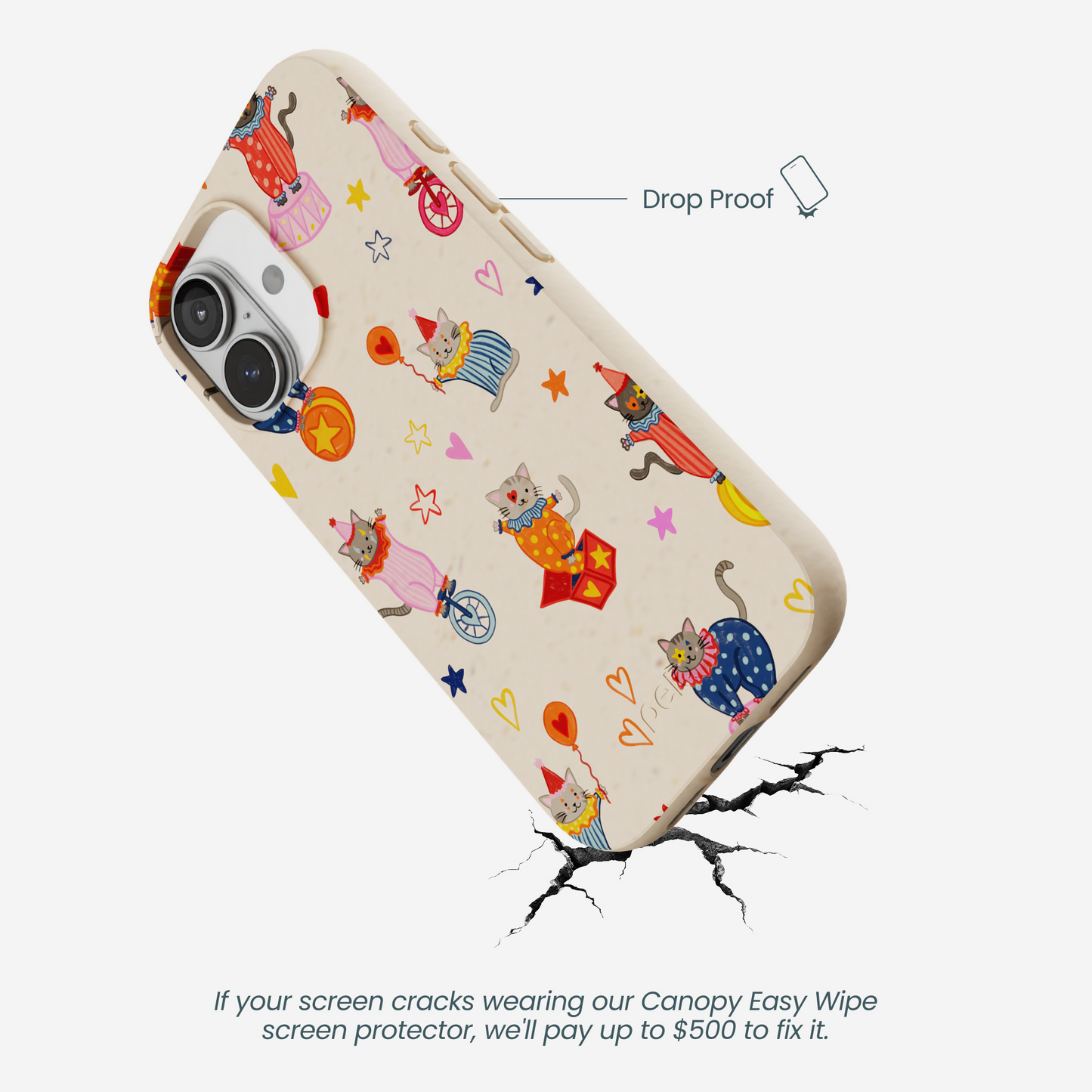Seashell Cat Clowns iPhone 17 Case
