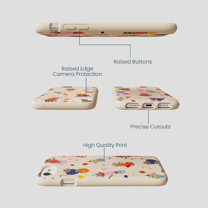 Seashell Cat Clowns iPhone 6/6s/7/8/SE Case
