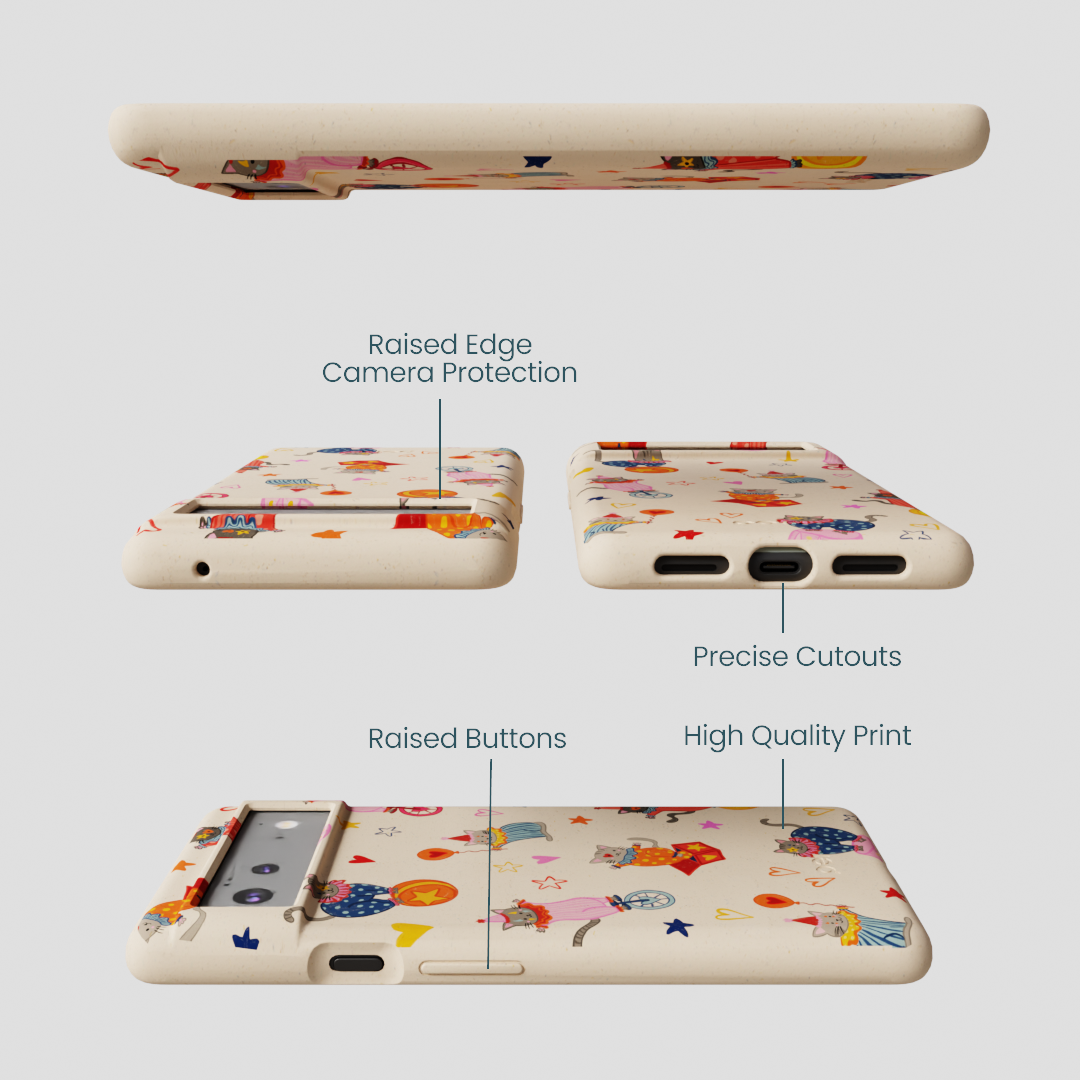 Seashell Cat Clowns Google Pixel 6a Case