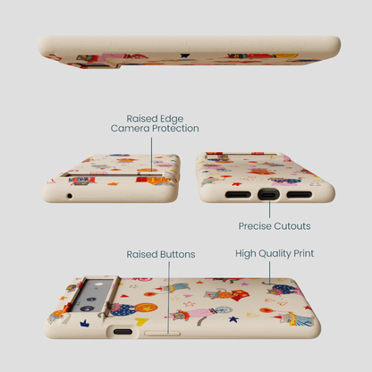 Seashell Cat Clowns Google Pixel 6a Case
