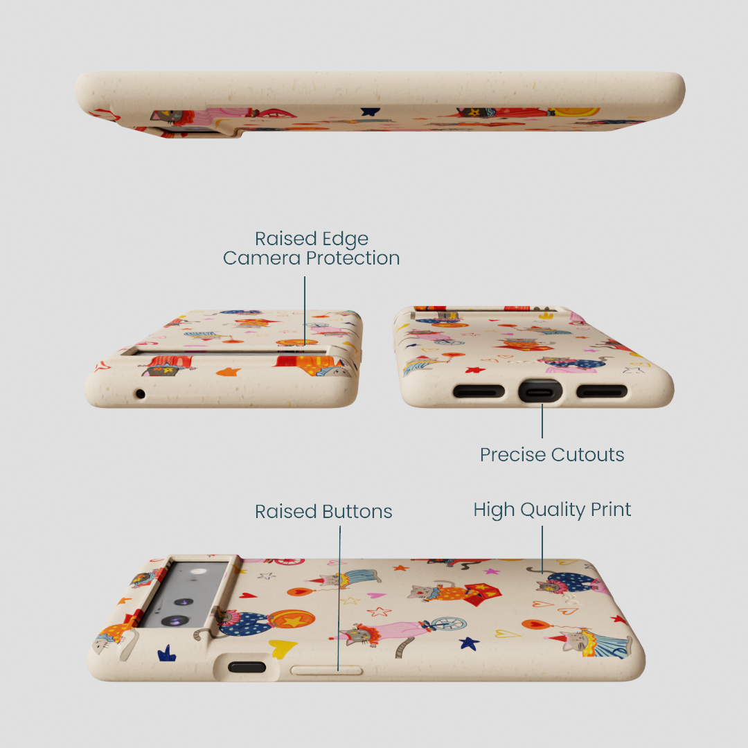 Seashell Cat Clowns Google Pixel 6 Case