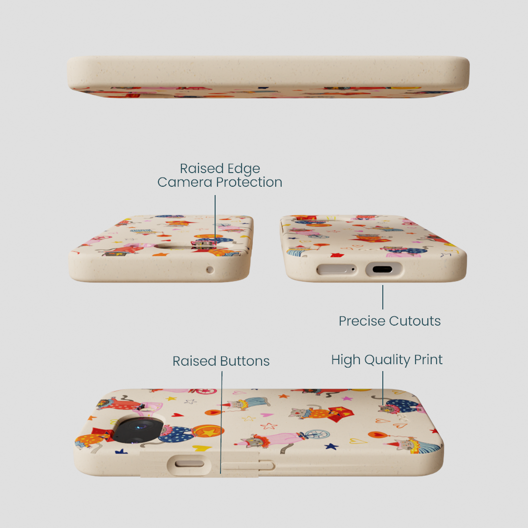 Seashell Cat Clowns Google Pixel 9a Case