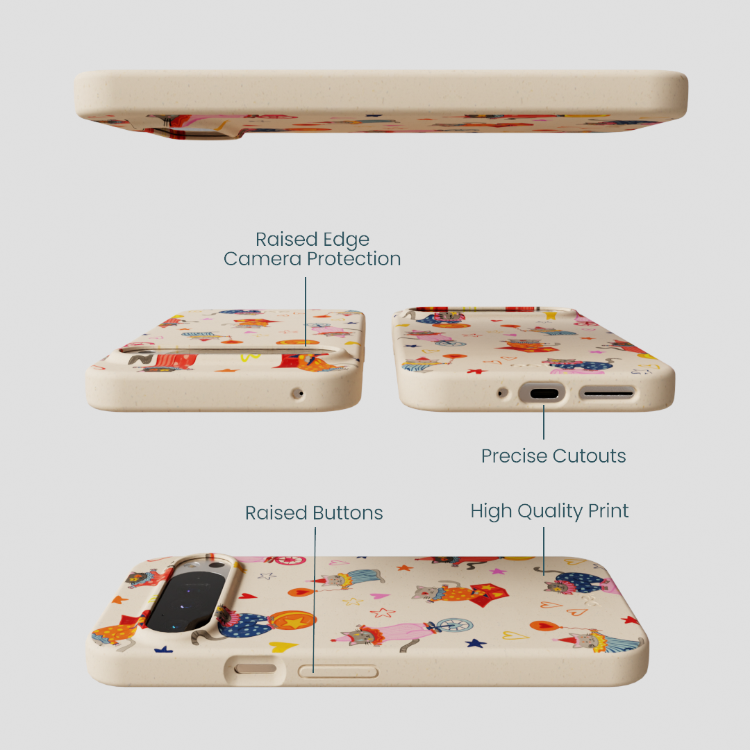 Seashell Cat Clowns Google Pixel 9 Pro XL Case