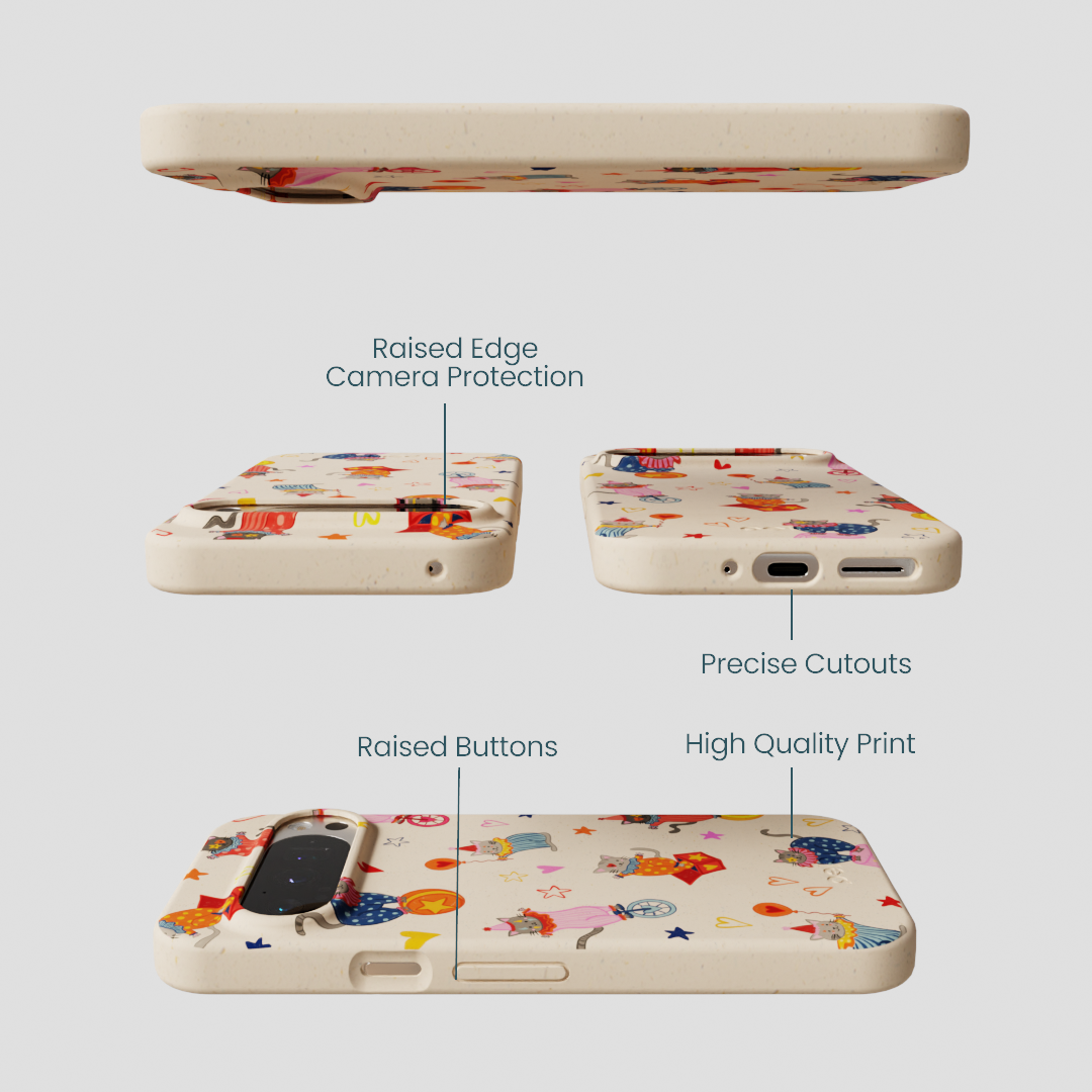 Seashell Cat Clowns Google Pixel 9/9 Pro Case