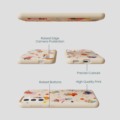 Seashell Cat Clowns Samsung Galaxy S22 Case