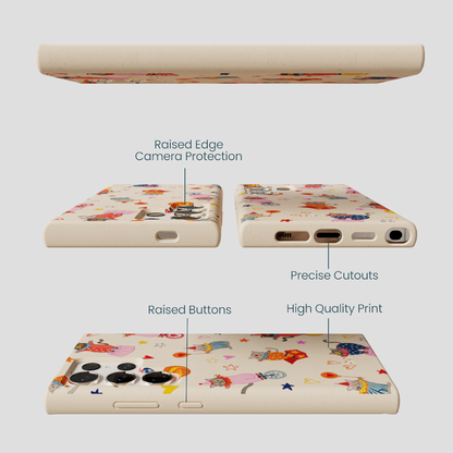 Seashell Cat Clowns Samsung Galaxy S24 Ultra Case
